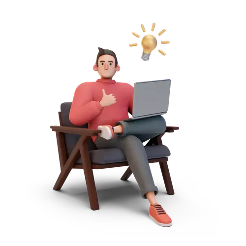 man-working-on-laptop-with-idea