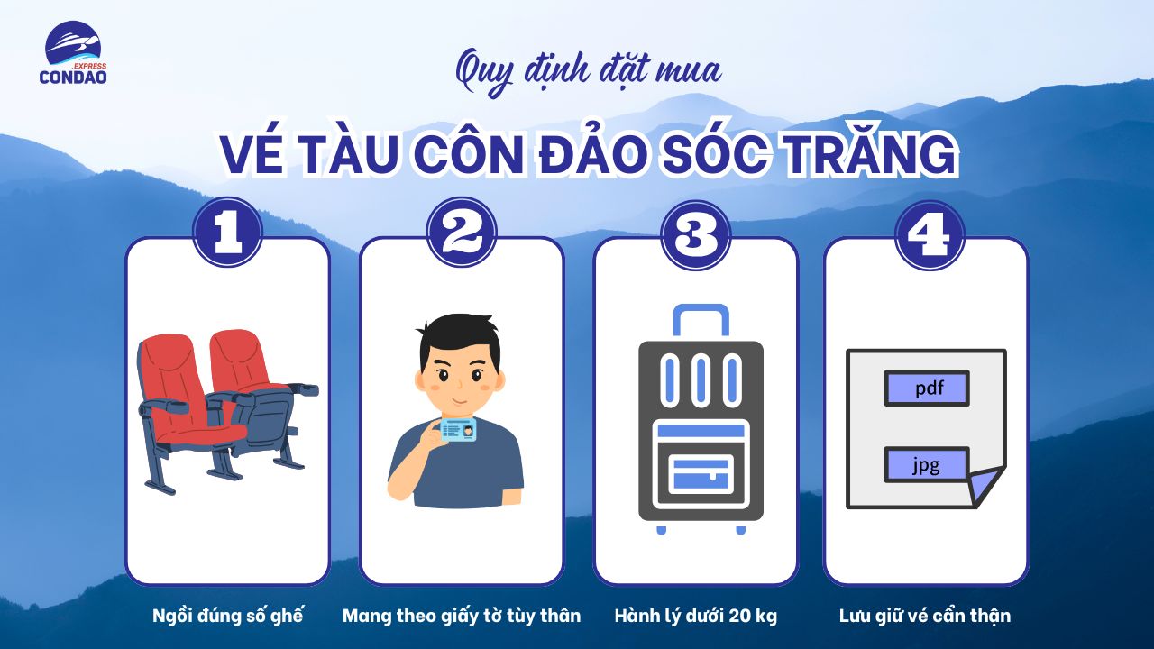 Những quy định mua vé tàu Côn Đảo Sóc Trăng